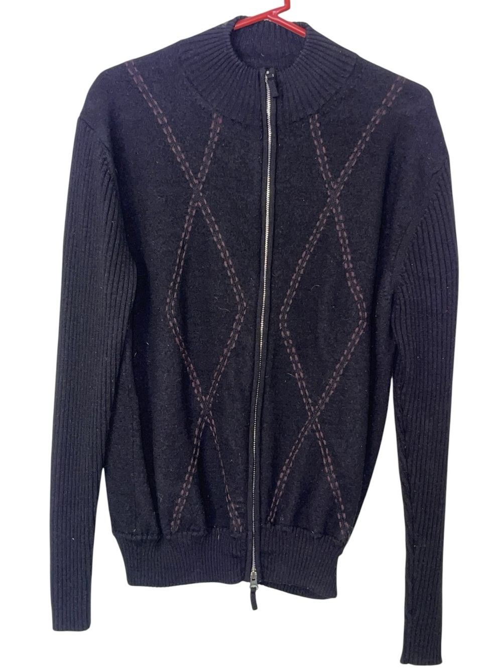 Tulliano vintage, men’s boiled wool, full zip sweater Size L GUC
